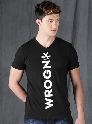 WROGN V Neck T-Shirt for Men