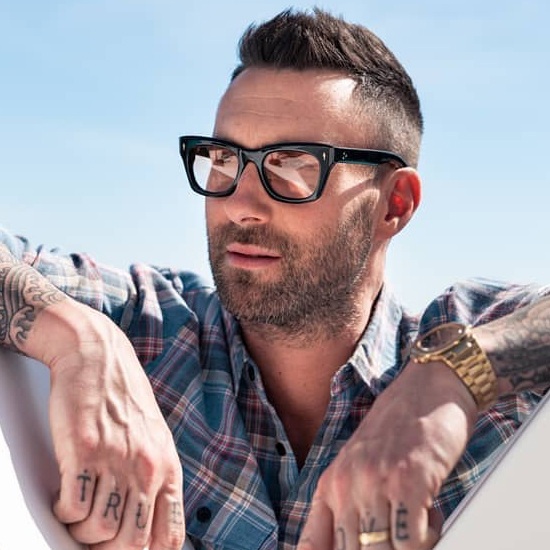 Adam Levine’s Quiff And Low Fade Haircut 1