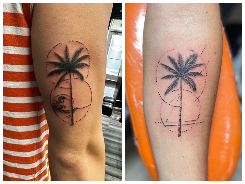 24 Beautiful Palm Tree Tattoo Ideas for Women - Inspired Beauty
