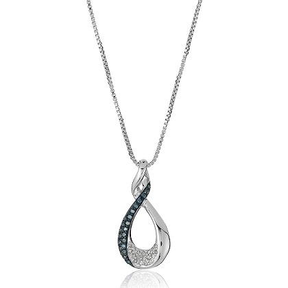 Diamond Twist Pendant Necklace