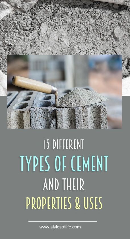 Different Types Of Cement And Their Uses