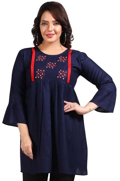 Embroidered Maternity Tunic
