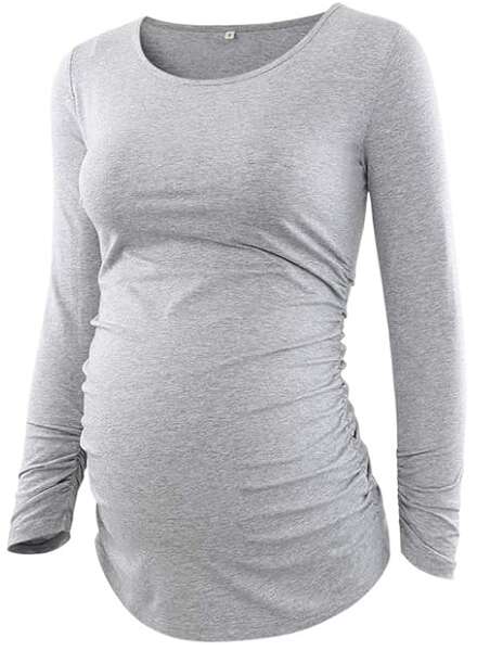 Full Sleeved Gathered Maternity Tunic