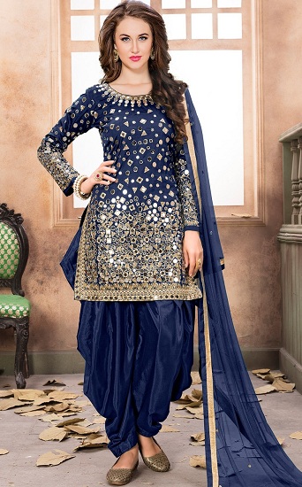 Punjabi Blue Salwar Suit
