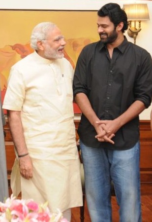 Actor Prabhas With Modi Ji