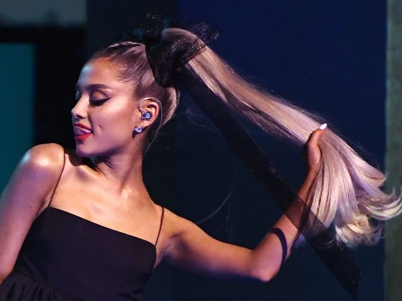 The Ariana Grande ponytail Crimped hair dont care