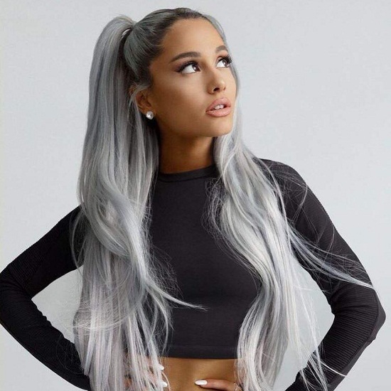 Ariana Grande’s white hAIR