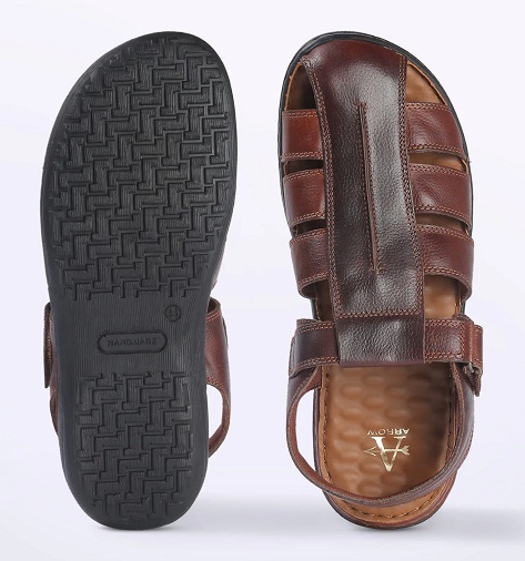 Arrow Men’s Leather Slip-On Sandals