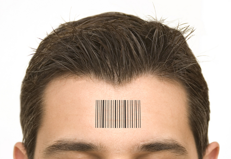 Barcode Tattoo Forehead