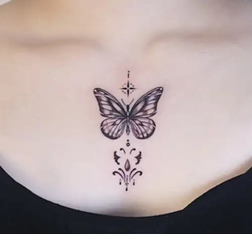 Simple Butterfly Tattoo Design For BellyButterfly Tattoo Ideas