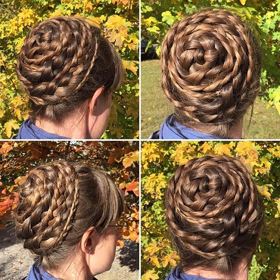 Braided Neat Beehive Hairstyle