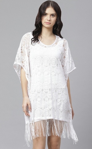 Cotton Lace Kaftan Style Dress