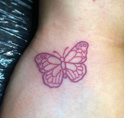 Cute Butterfly Tattoo For Women