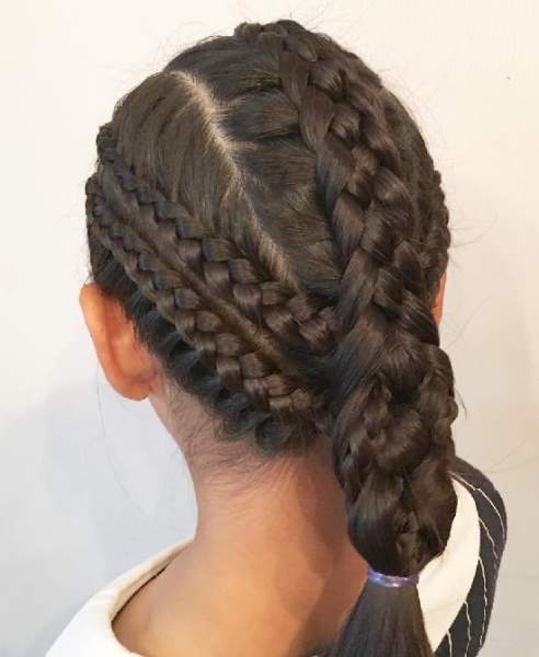 Five Strand Braided Side Hairstyle