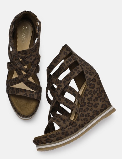 Leopard Print High Heel Sandals