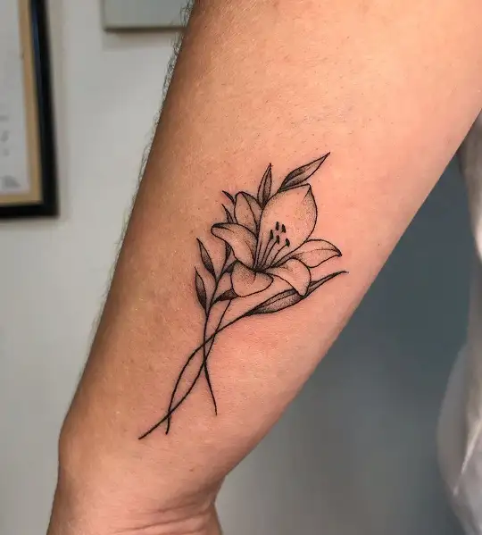 Tattoo uploaded by Casey Joe  realism photorealism lilies flowers  realistic colorrealism color floral halfsleeve girlswithtattoos  girlswithink inkedgirl inkedgirls  Tattoodo
