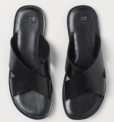Men’s Leather Slide Sandals
