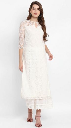 Buy White Kurtis & Tunics for Women by Queenley Online | Ajio.com
