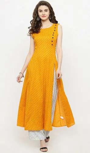Mustard Georgette Embroidered Party Wear Sharara Suit | Latest Kurti Designs