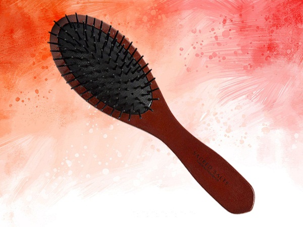 Sacred Salts Wooden Maple Paddle Bristle Hair Brush