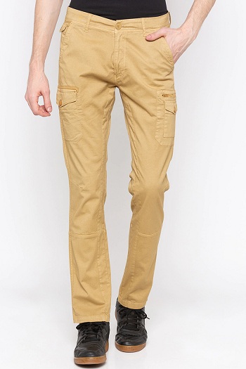 Slim Fit Cargo Khaki Pants