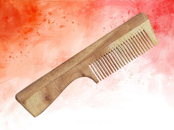 The Legend Organic Neem Wood Comb with Handle