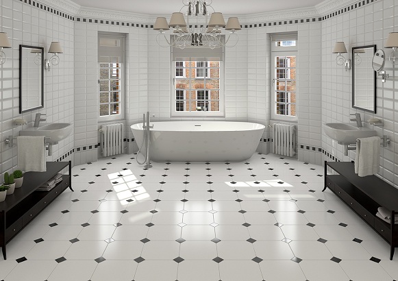 Classic Bathroom Floor Tile