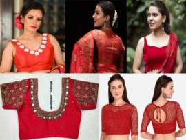 20 Stunning Collection of Red Blouse Designs for Stylish Look