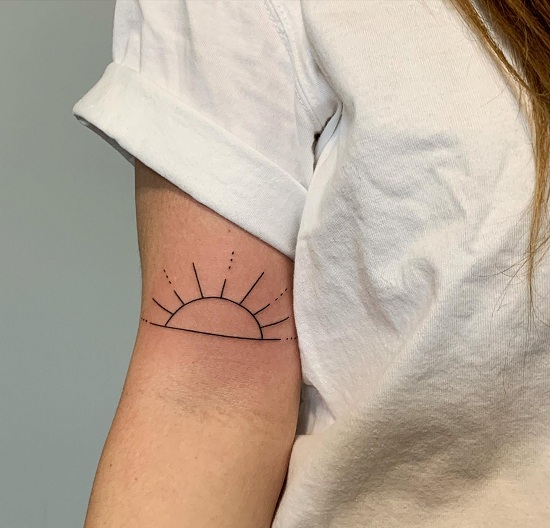 Arm Tattoo Design With A Sun