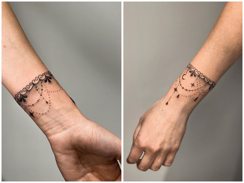 Tiny Tatts Kids - Flower Bracelet tattoo – Momentary Ink