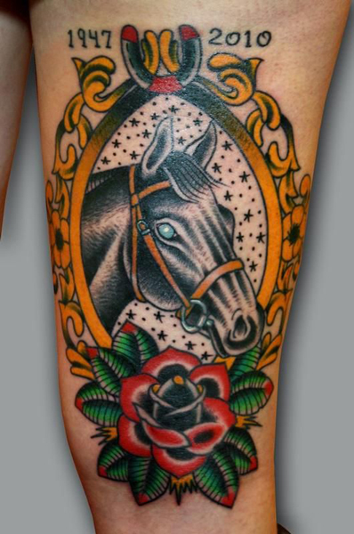 Colorful Horse Tattoo