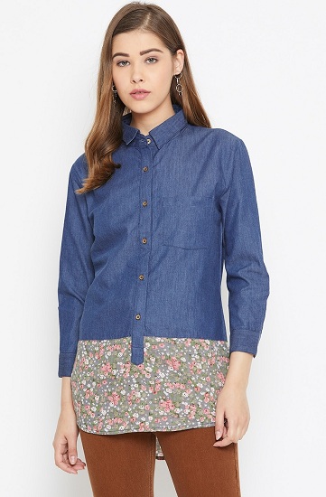 Buy Denim Shirts For Women Online In India At Best Price Offers  Tata CLiQ