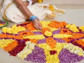 20 Beautiful Floral Rangoli Designs Using Flowers!!