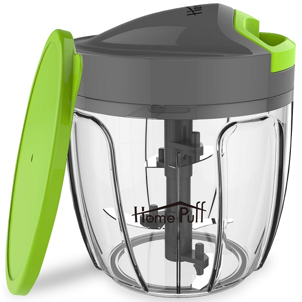 Home Puff 5 Blades Vegetable Chopper, Cutter With Storage Lid