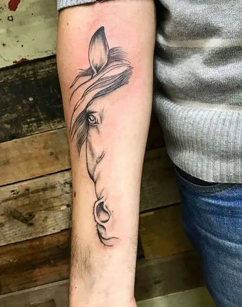 Horse Skull and Flowers Red Lotus Tattoo Coon Rapids MN Tattoo artist  Rebecca Smith  rtattoos