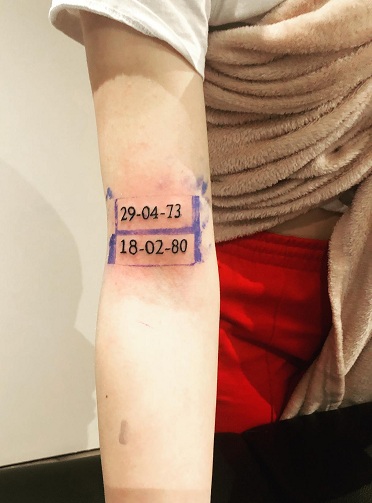 Inner Arm Tattoo With A Date