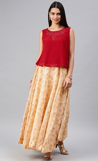 Long Skirt With Kurti - Buy Long Skirt With Kurti online at Best Prices in  India | Flipkart.com