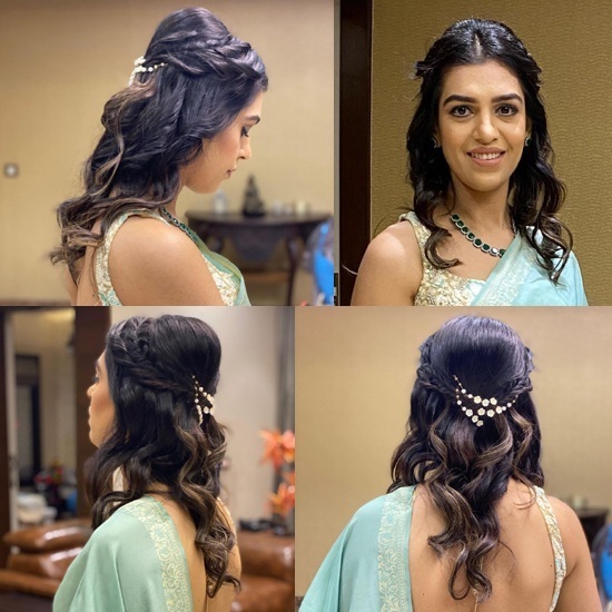 Indian Wedding Hairstyles for Medium Length Thin Hair