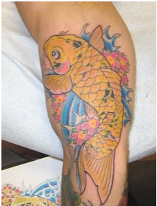 Yellow Fishing Tattoos For Men