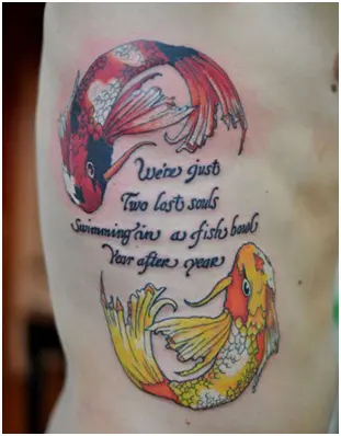 Madurai Tattoos  Pisces water splash Tattoo  Fish Tattoo inked with  water color splash tattoooing technique  Get your pic in mind as tattoo  in body as splash tattoo For appointment