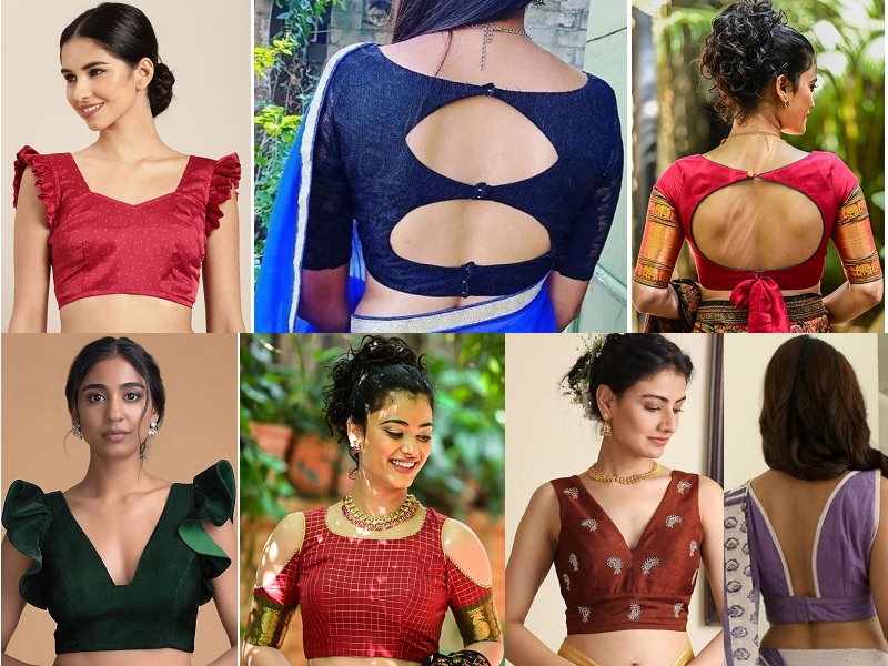 Latest Big Boarder Pattu Saree Blouse Designs|Trending Plain Pattu Blouse  Designs without Embroidery - YouTube