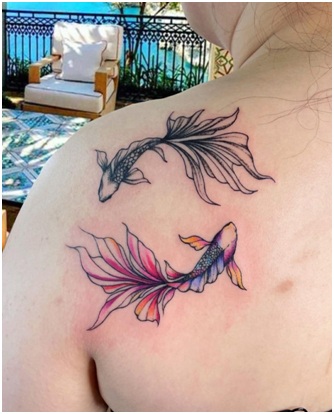 Kissing Fish Tattoo