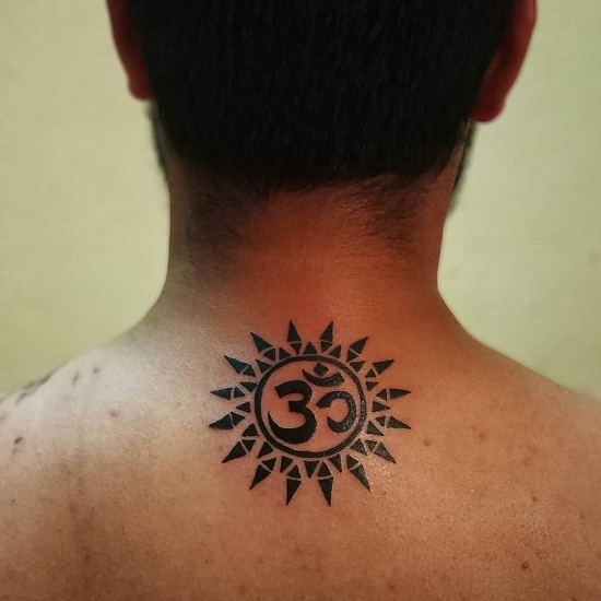 Authentic Tribal Sun Tattoo