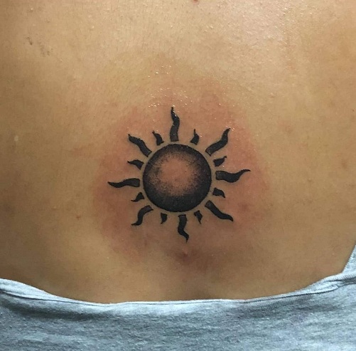 Beautiful Tribal Sun Tattoo