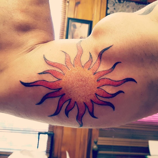 Bright Tribal Sun Tattoo