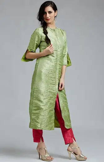Buy INDO ERA Womens Solid Viscose Straight Kurta Trouser With Dupatta Set  OliveRRRRR3794XSmall at Amazonin