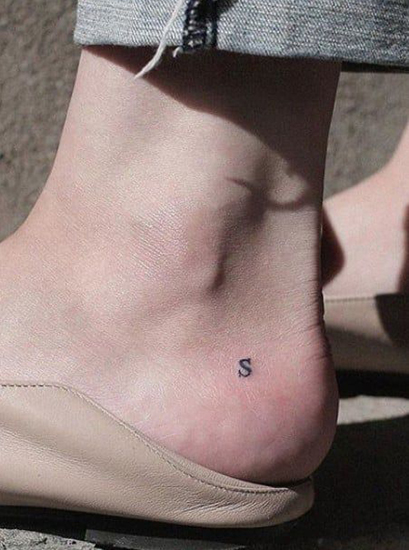 Capital S Tattoo On Heel