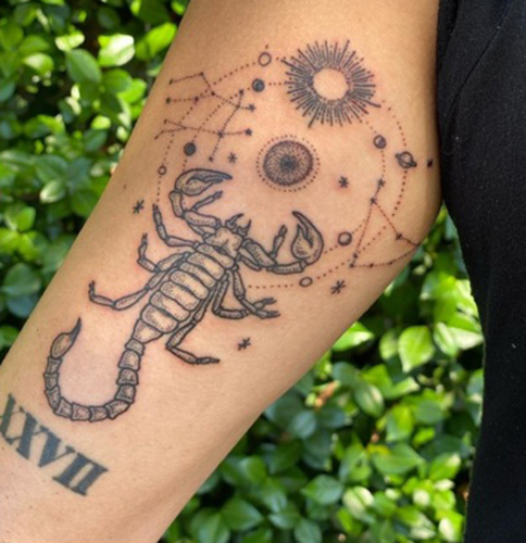 Detailed Scorpio Tattoos For Males