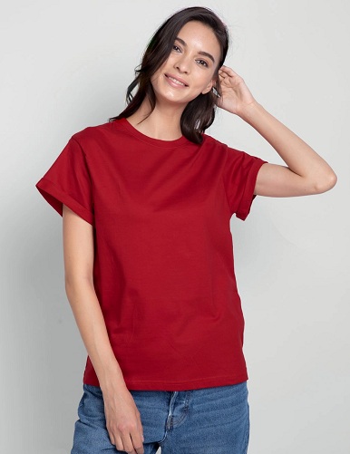 Red Boyfriend T Shirt For Women