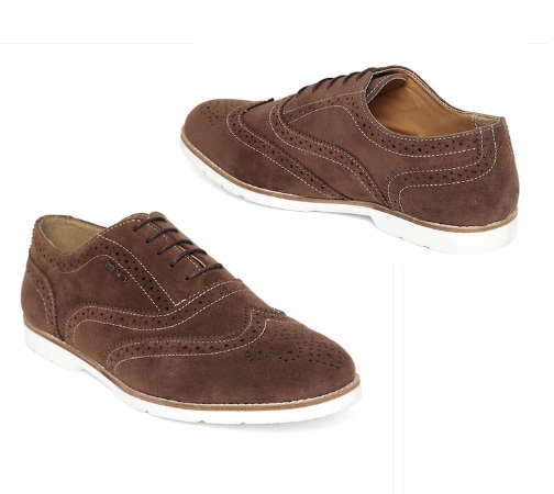 Round Toe Suede Brogues